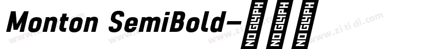 Monton SemiBold字体转换